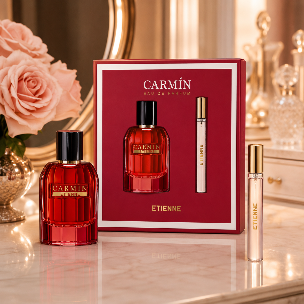 Etienne Eau The Parfum Carmín 80 ml + Perfumero 10 ml-3