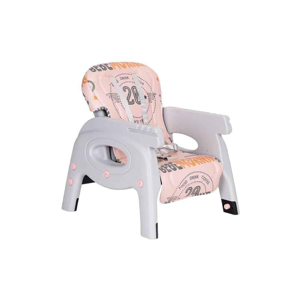 Silla de Comer Para Bebé Todo en 1 Rosada Babymine-8