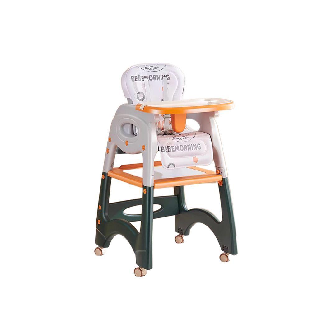 Silla de Comer Para Bebé Todo en 1 Naranja Babymine-0