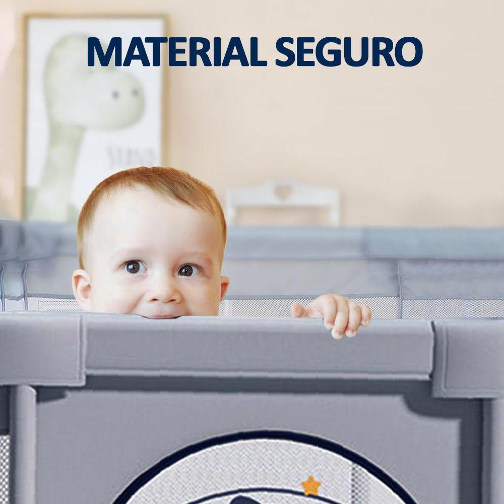 Corral de Juegos para Bebés 1.2 x 1.8 m Gris - BABYMINE-3