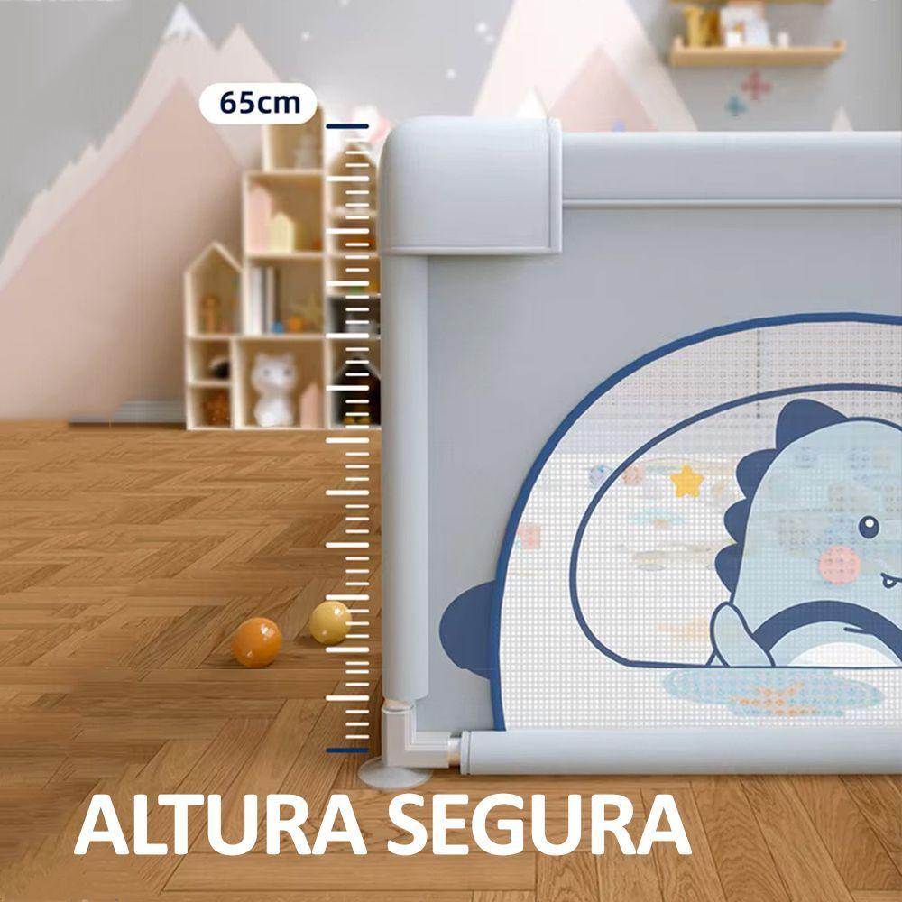 Corral de Juegos para Bebés 1.2 x 1.8 m Gris - BABYMINE-4