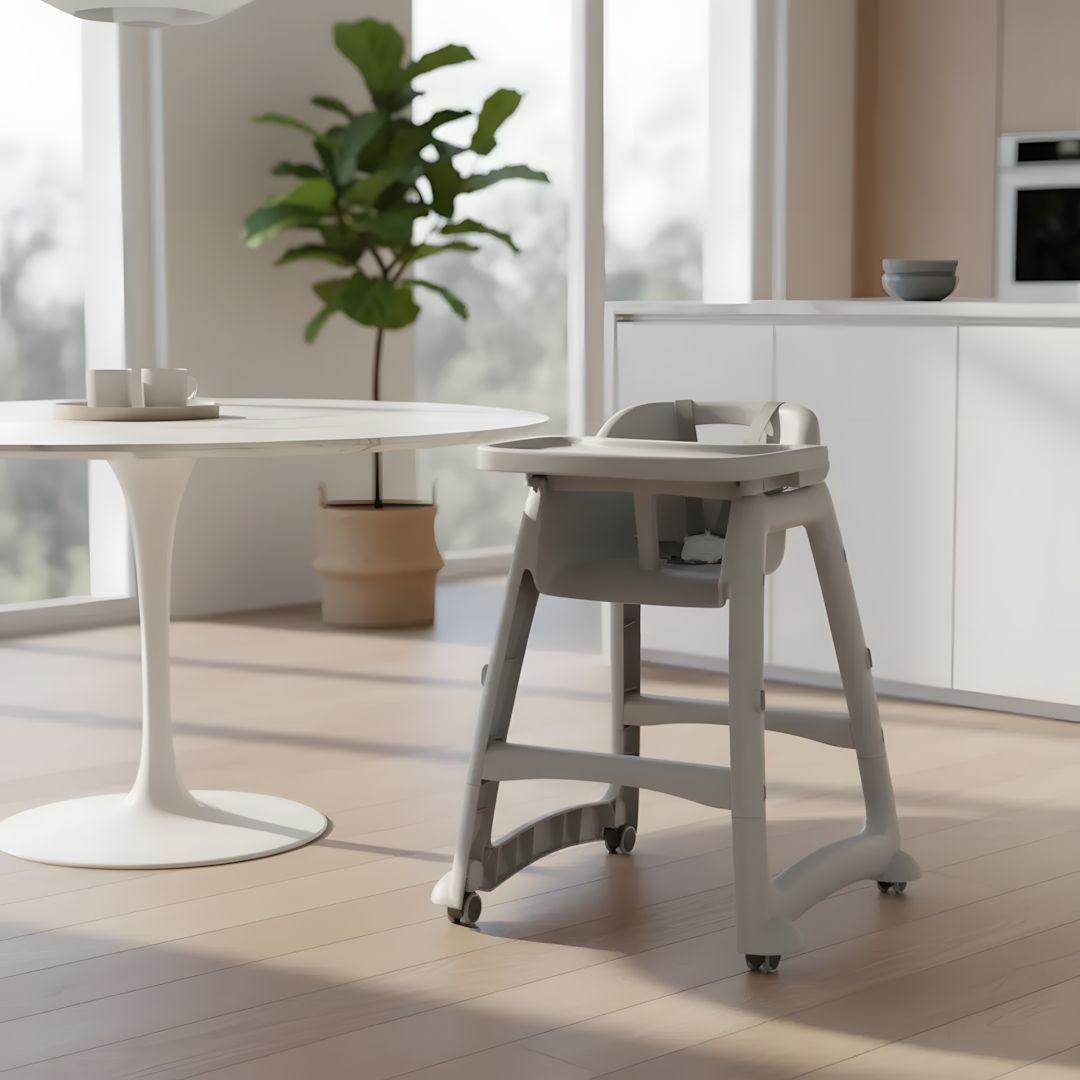 Silla de Comer Bebé Comfy Pro con Ruedas BABYMINE-5