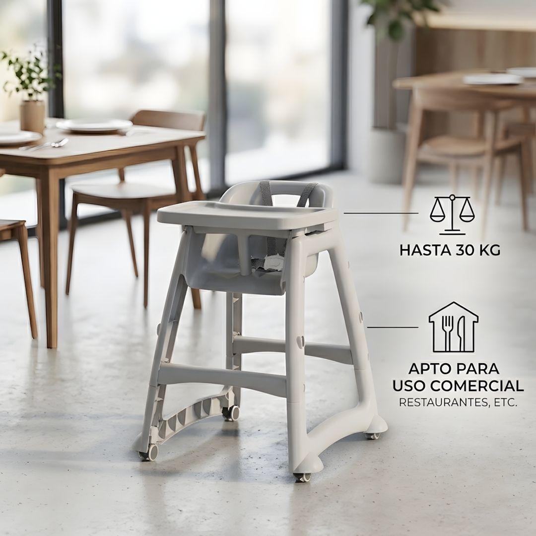 Silla de Comer Bebé Comfy Pro con Ruedas BABYMINE-2
