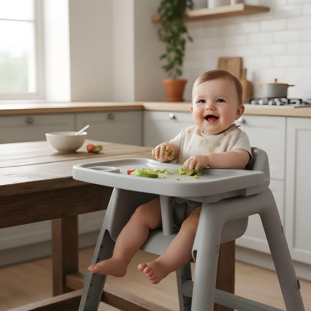 Silla de Comer Bebé Comfy Pro con Ruedas BABYMINE-3