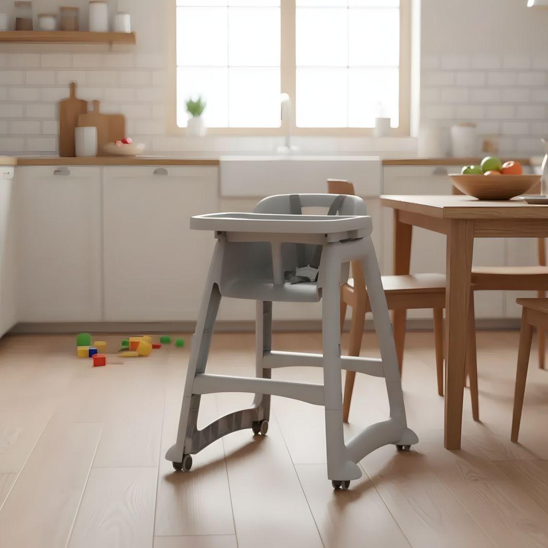 Silla de Comer Bebé Comfy Pro con Ruedas BABYMINE-4