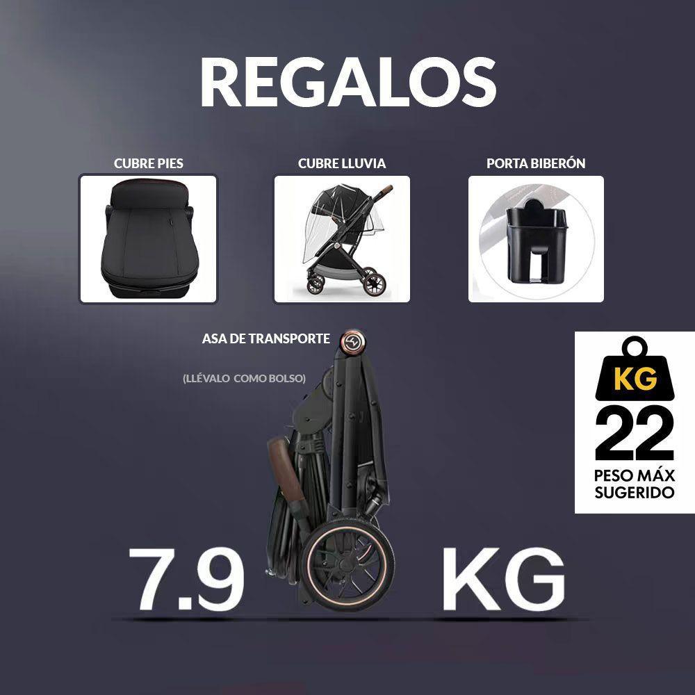 Coche de Bebé Travel System E-Crib Negro-2