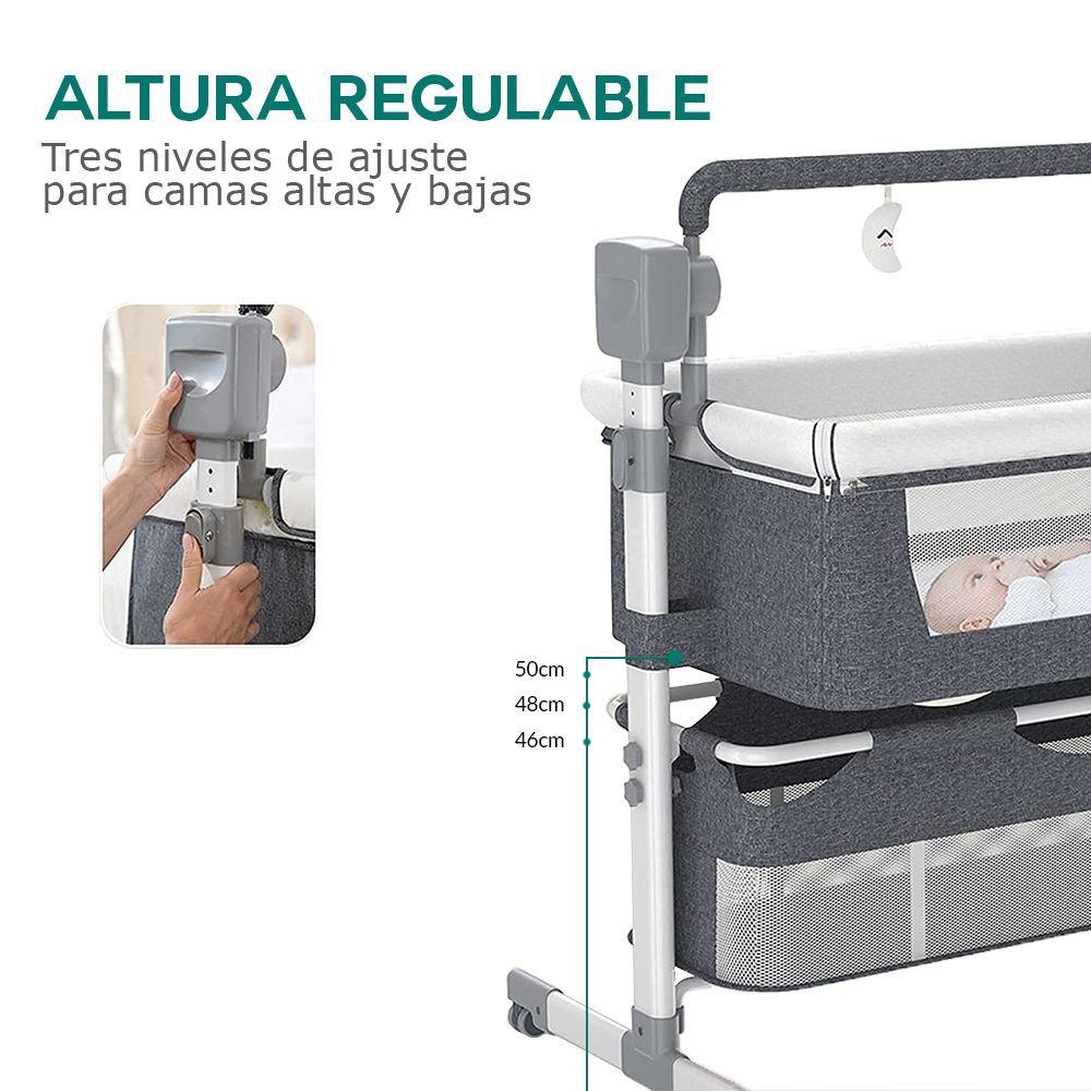 Cuna Mecedora Eléctrica Con Bluetooth Gris-5