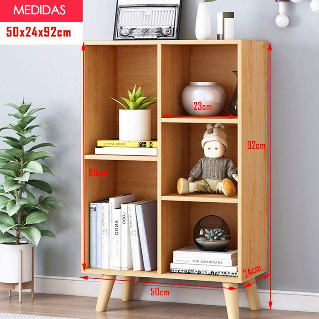 Estante Librero Estilo Nórdico 92 50 24 cm-3