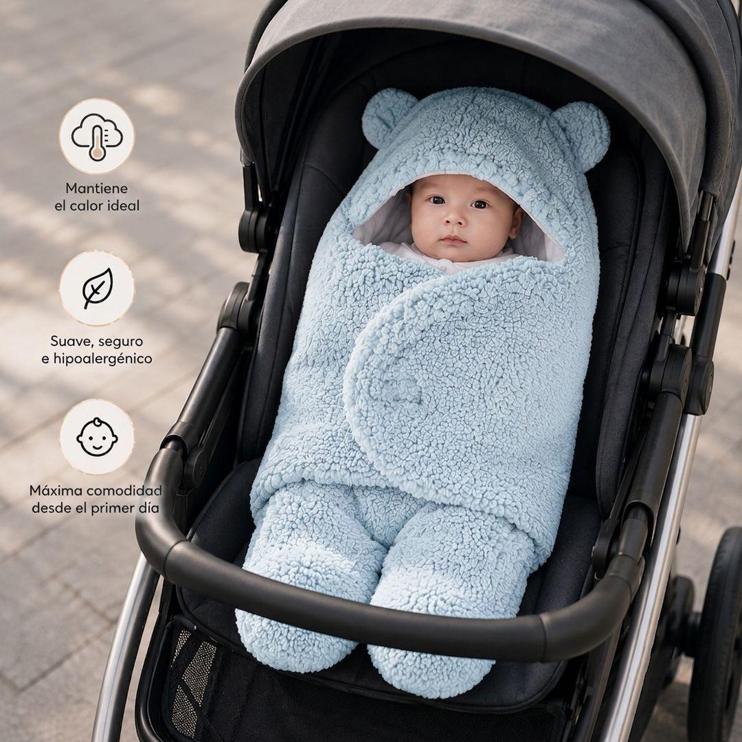 Saquito Bebé Osito con Capuchita y Orejitas BABYMINE-3