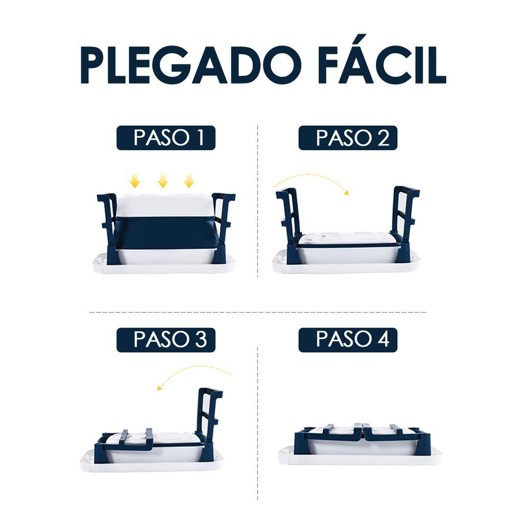 Bañera Plegable Bebé Con Termometro Asiento y Mas Rojo BABYMINE-5