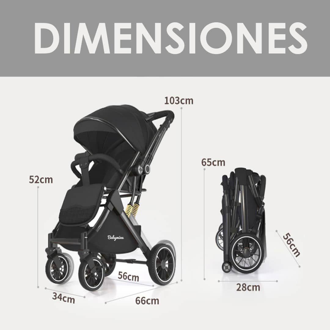 Coche de Paseo Maleta Compacto Reversible Animales BABYMINE-6