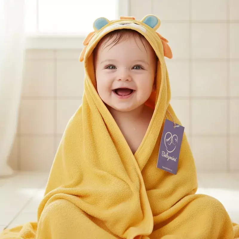Toalla Para Bebé Con Capucha Animales Babymine-2