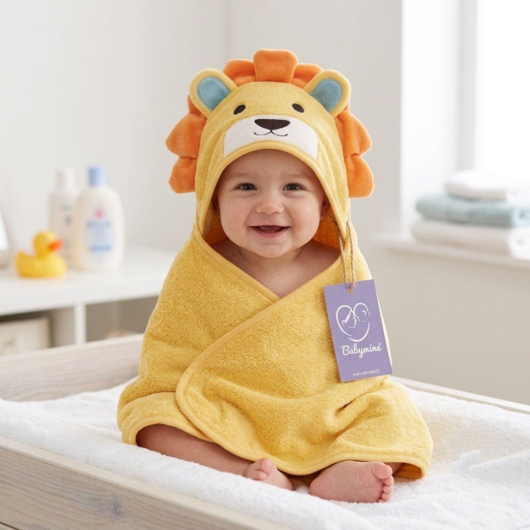 Toalla Para Bebé Con Capucha Animales Babymine-4