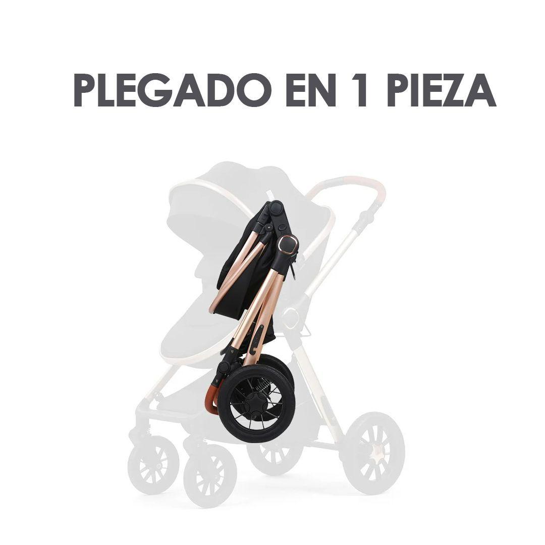 Coche de Bebé Silla Nido Bolso y Cubre Pies Negro-5