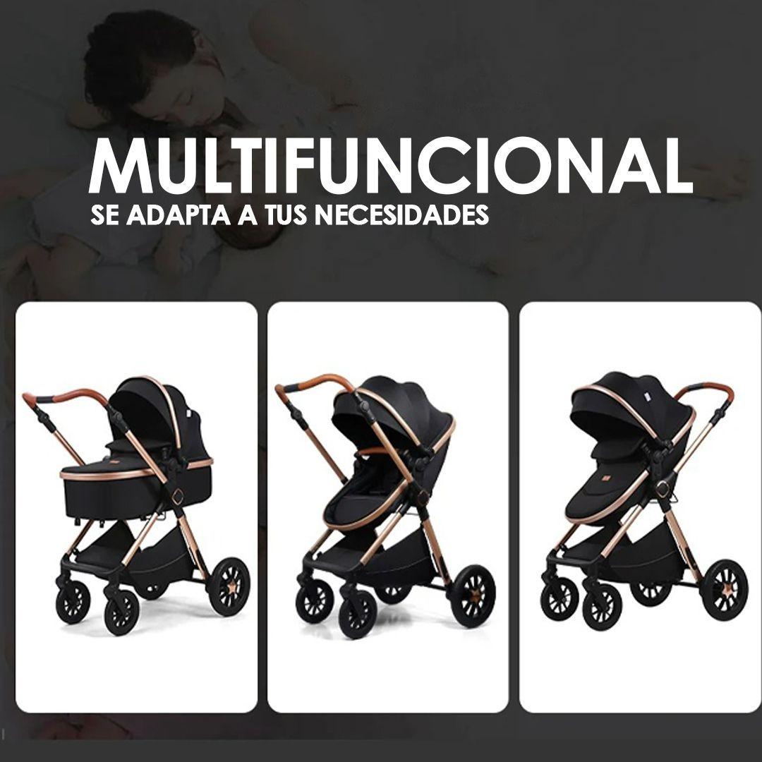 Coche de Bebé Silla Nido Bolso y Cubre Pies Negro-6