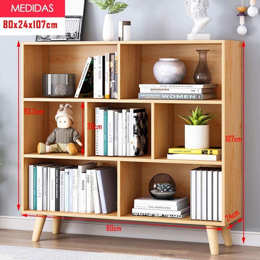 Estante Librero Estilo Nórdico 107 80 24 cm-2