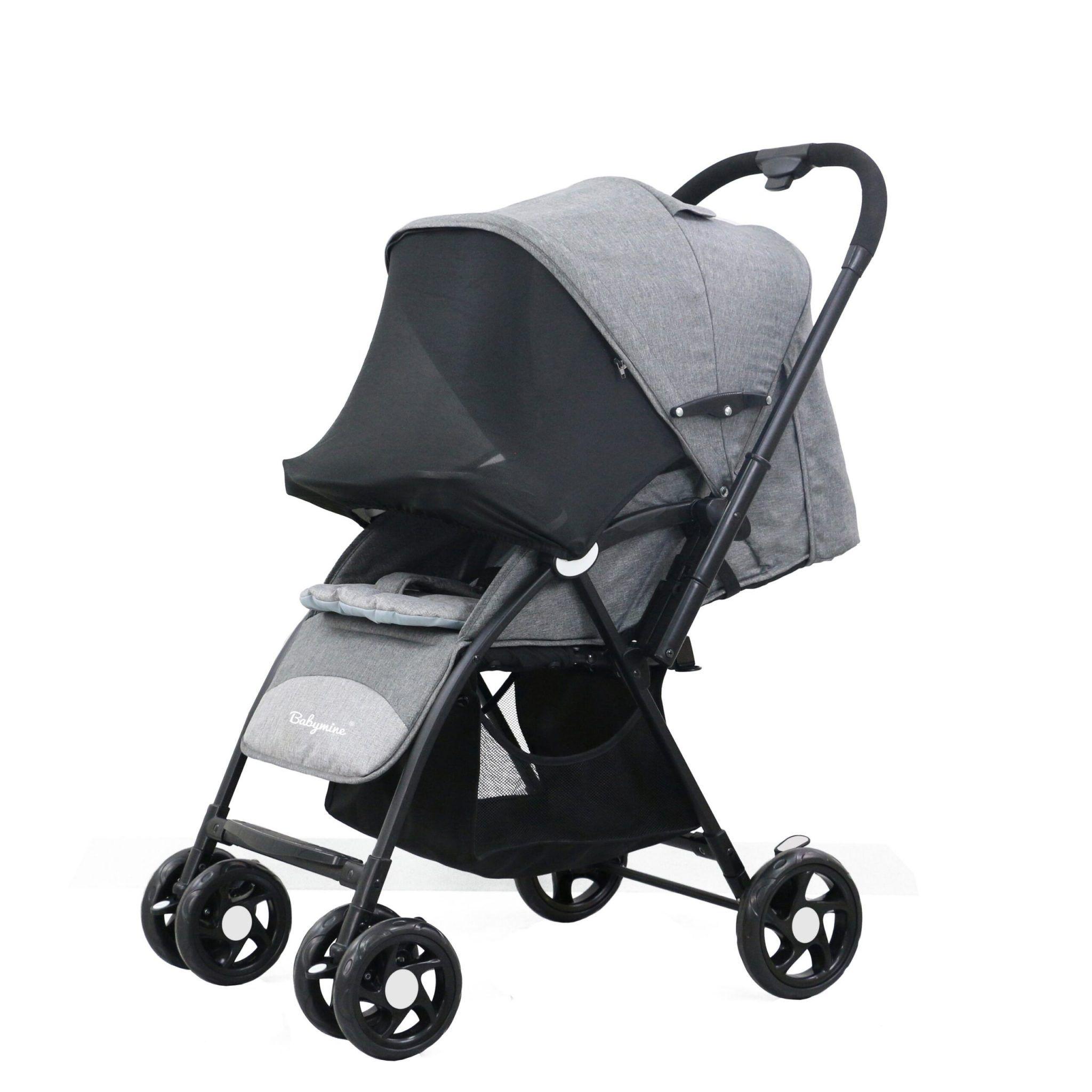 Coche de paseo - Reversible Pro Gris + Cobertor para lluvia-7