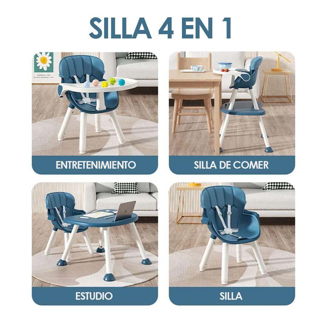 Silla de Comer Multi Etapas 4 en 1 Azul BABYMINE-2