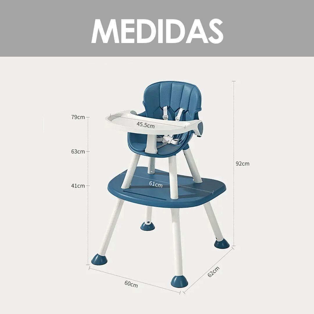 Silla de Comer Multi Etapas 4 en 1 Azul BABYMINE-7