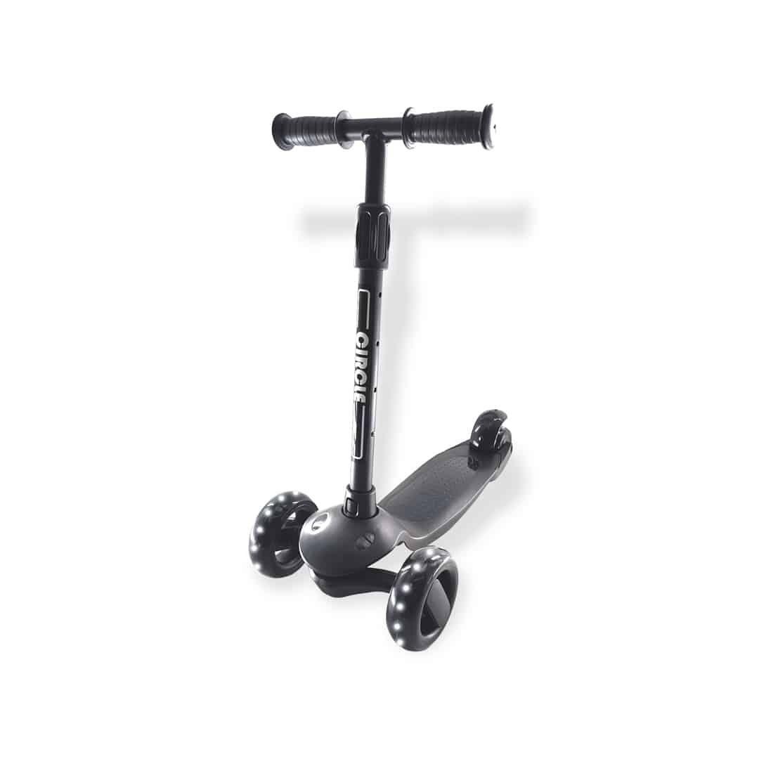 Scooter Para Niños Monopatín Negro Luz Led-0