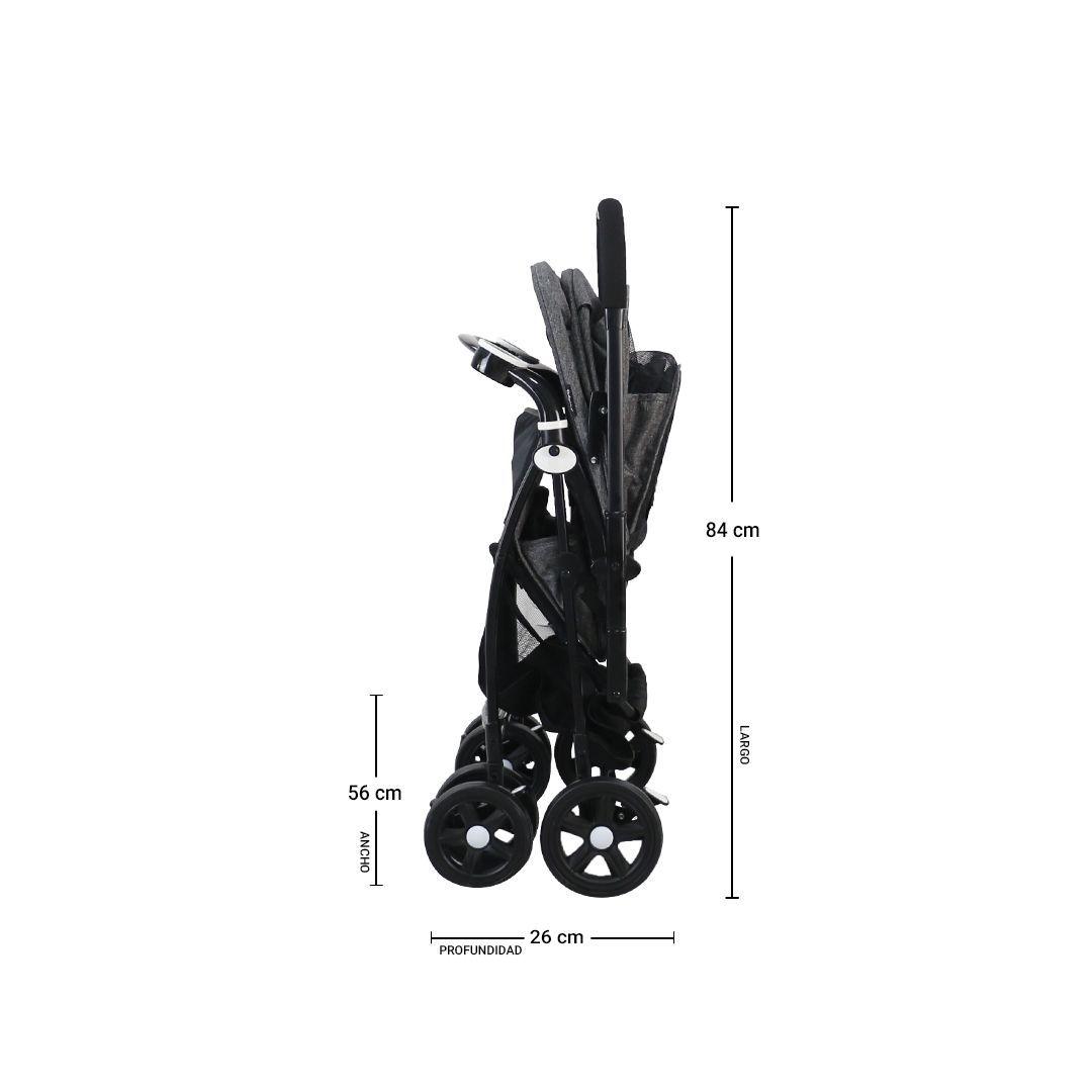 Coche de paseo – Reversible Pro Gris Babymine-3