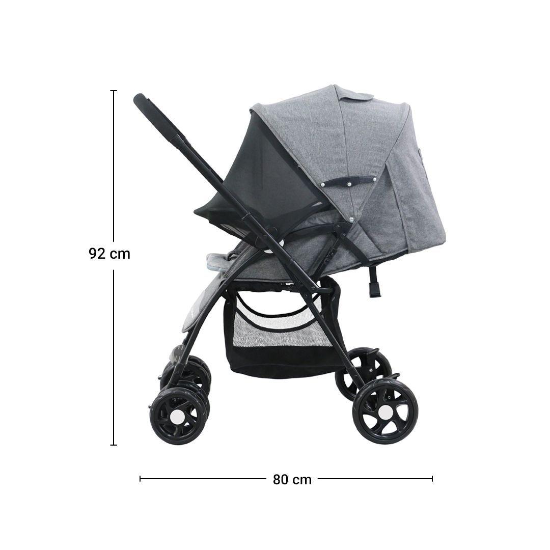 Coche de paseo – Reversible Pro Gris Babymine-4
