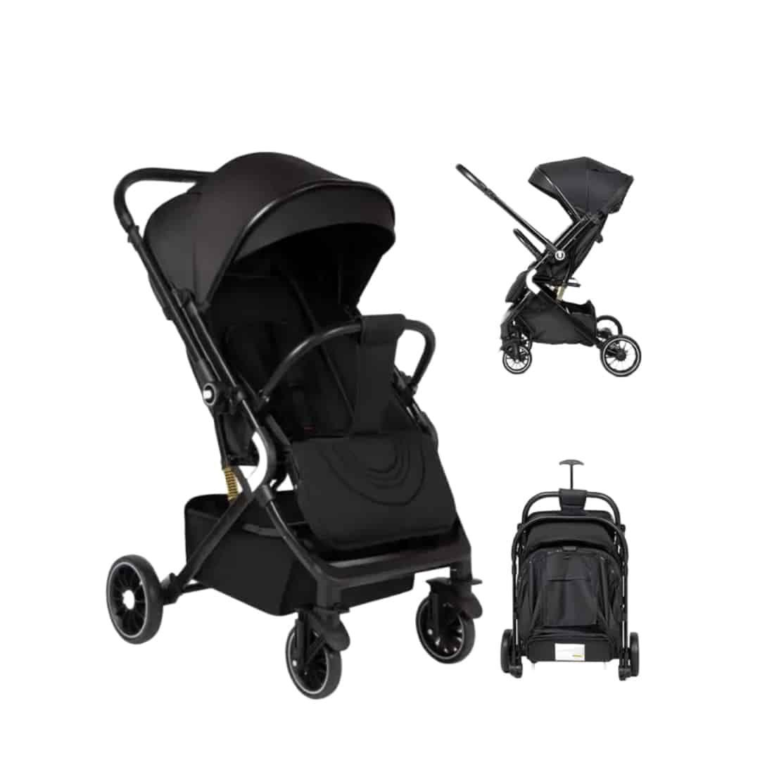 Coche de Bebé Reversible Maleta SunCover Negro - BABYMINE-0
