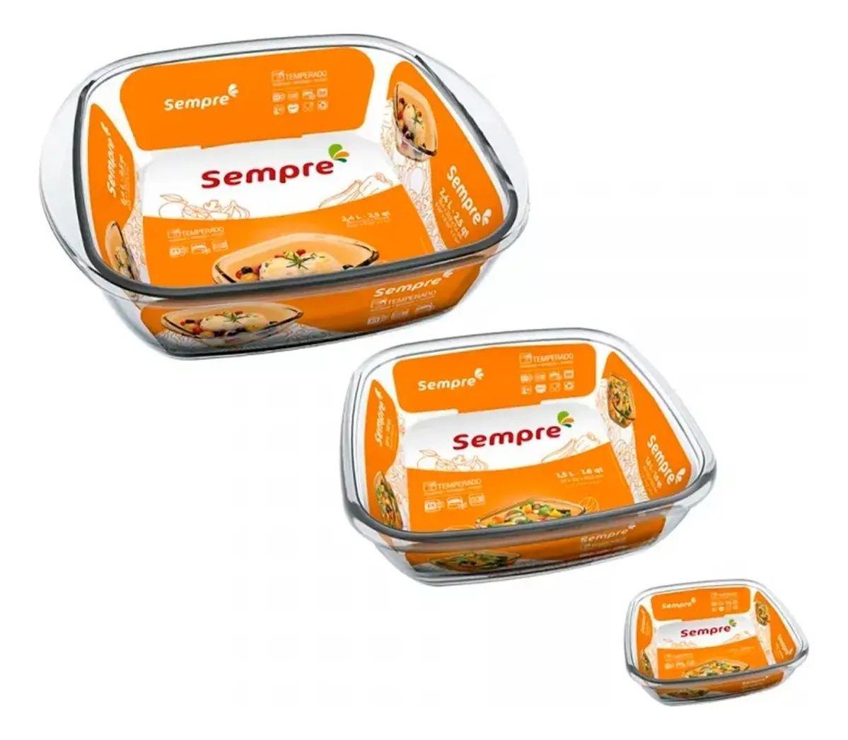 Set De 3 Fuentes Cuadradas Sempre-1