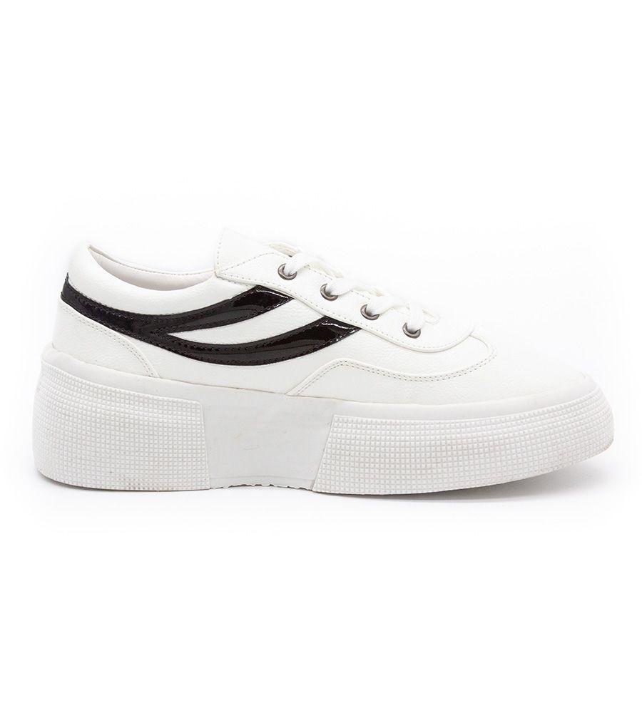 Zapatilla SK 196 Blanco Negro-1