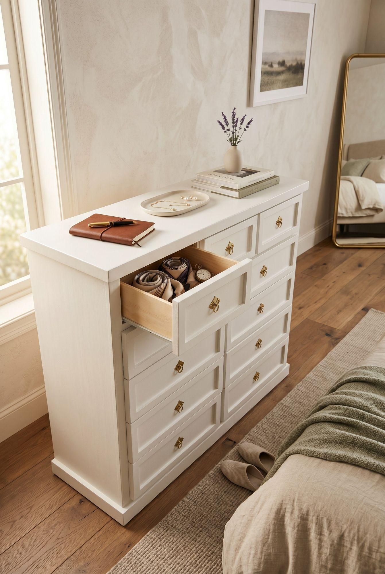 COMODA DE MADERA 11 CAJONES MUEBLES LORELEY-2