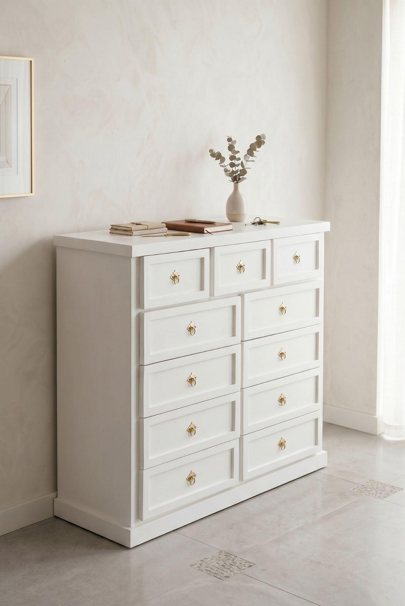 COMODA DE MADERA 11 CAJONES MUEBLES LORELEY-3