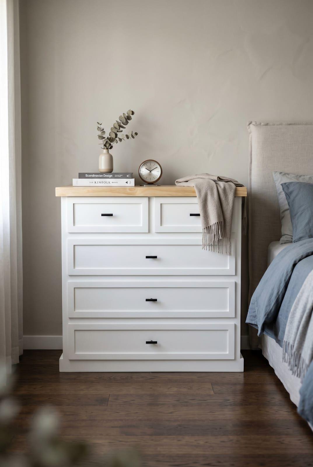 Comodin 5 cajones y tiradores premium - Muebles Loreley-0