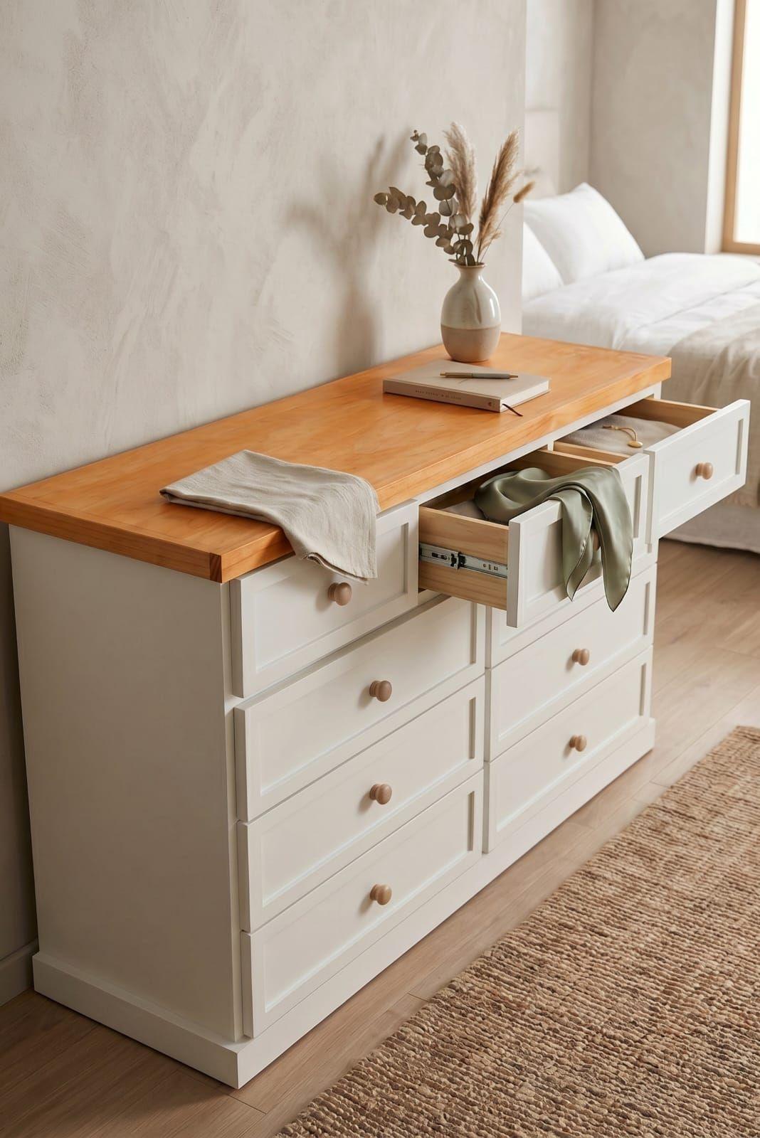 Comoda de madera 9 Cajones B Alerce Muebles Loreley-2