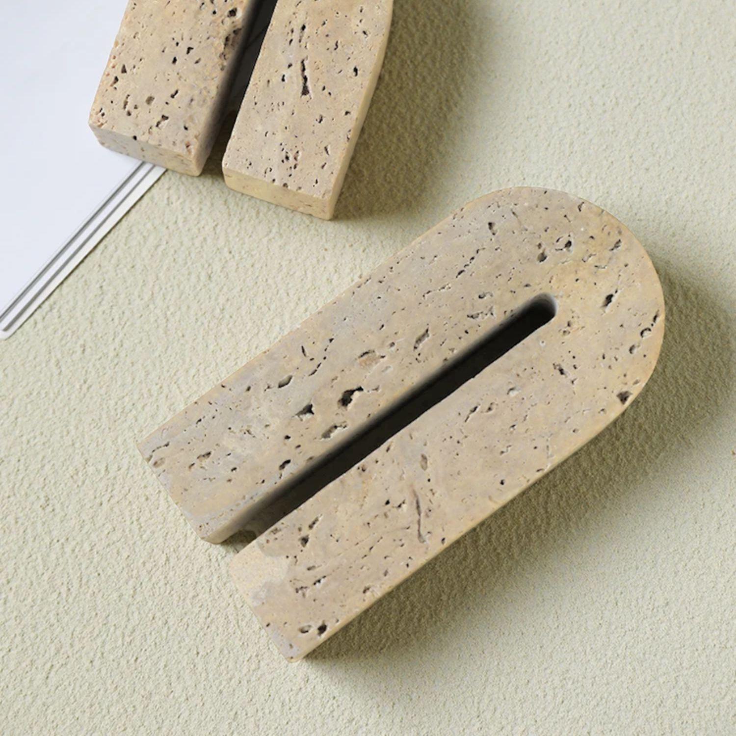 Arco Escultural Piedra Travertino Decorativo Grande-3