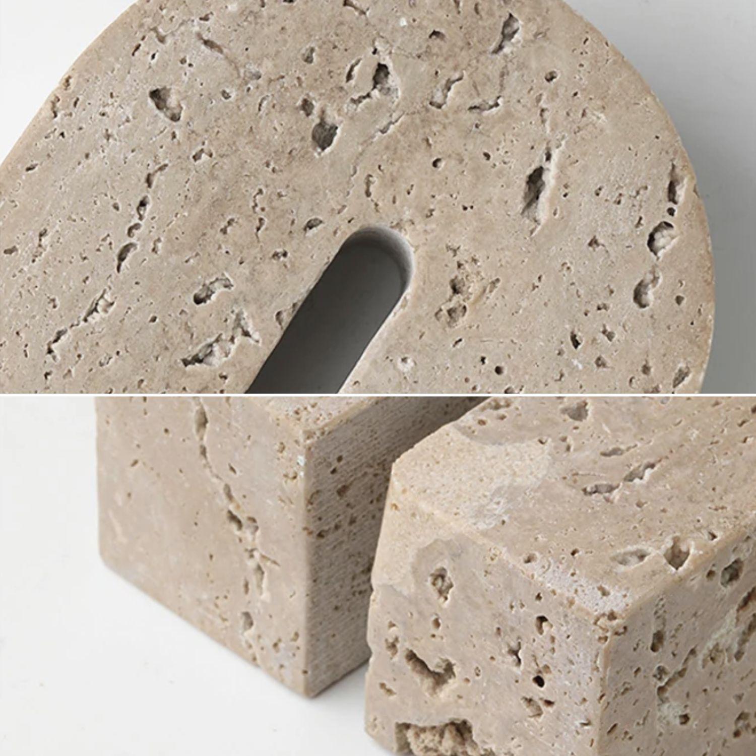 Arco Escultural Piedra Travertino Decorativo Grande-4