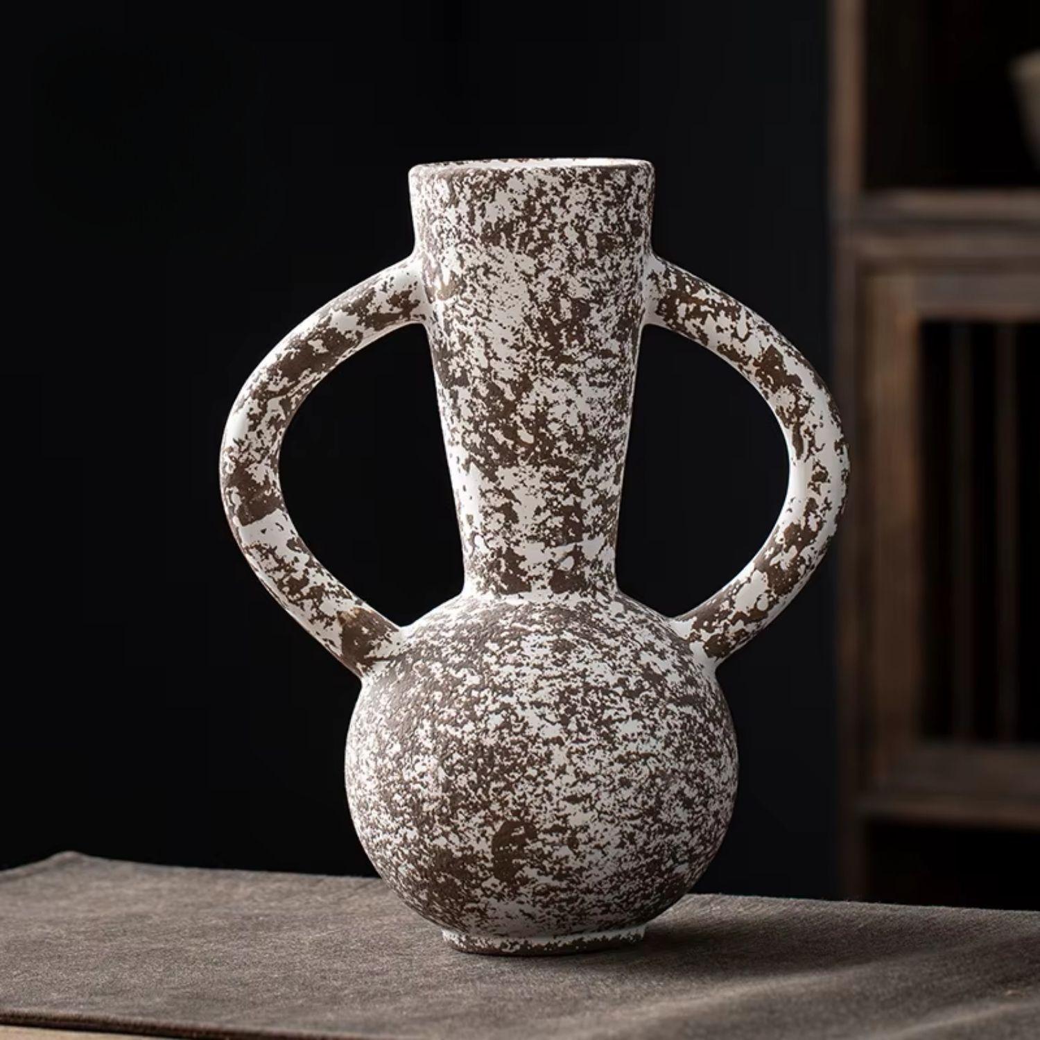 Jarrón y Figura Deco Cerámica Kora Origenes-3