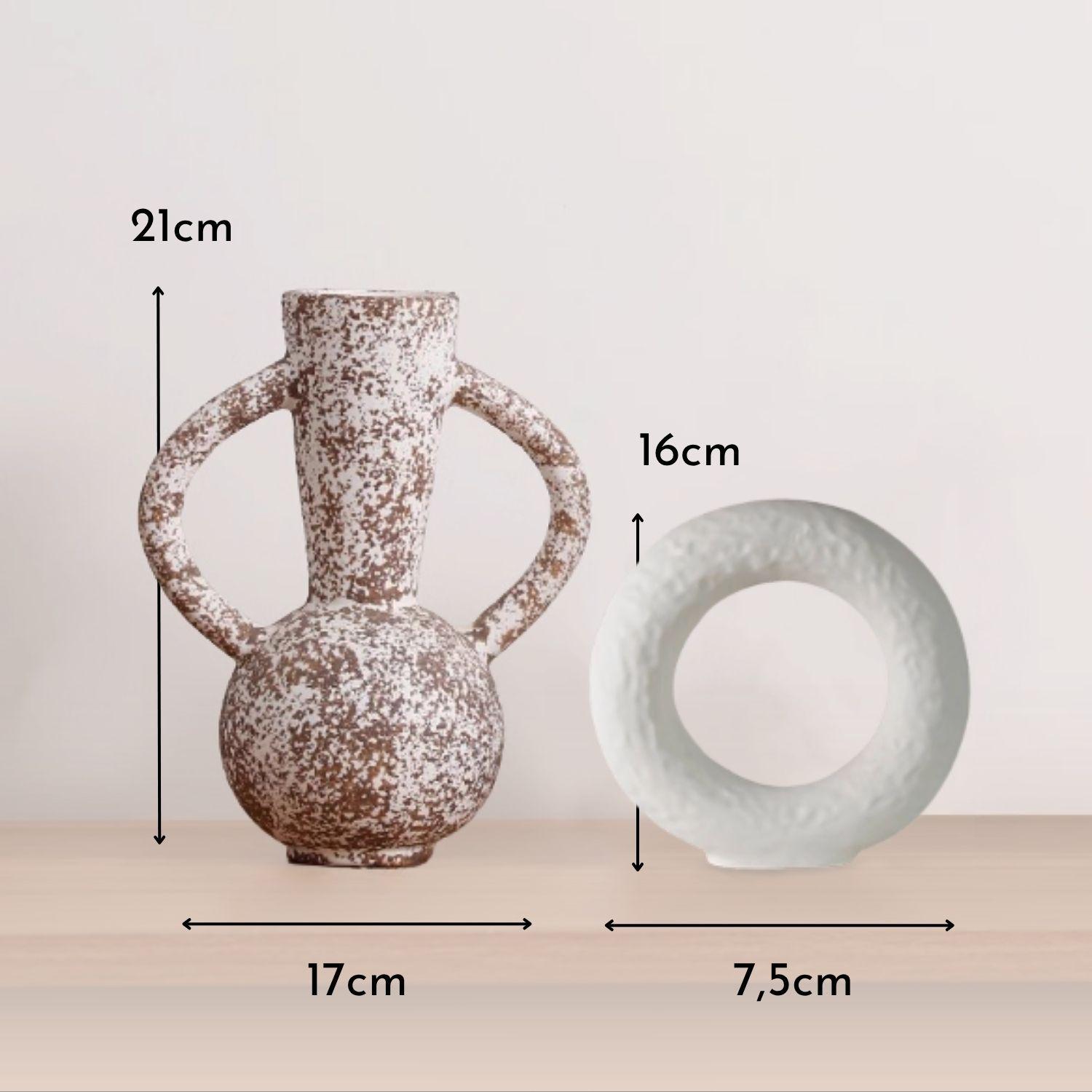 Jarrón y Figura Deco Cerámica Kora Origenes-7