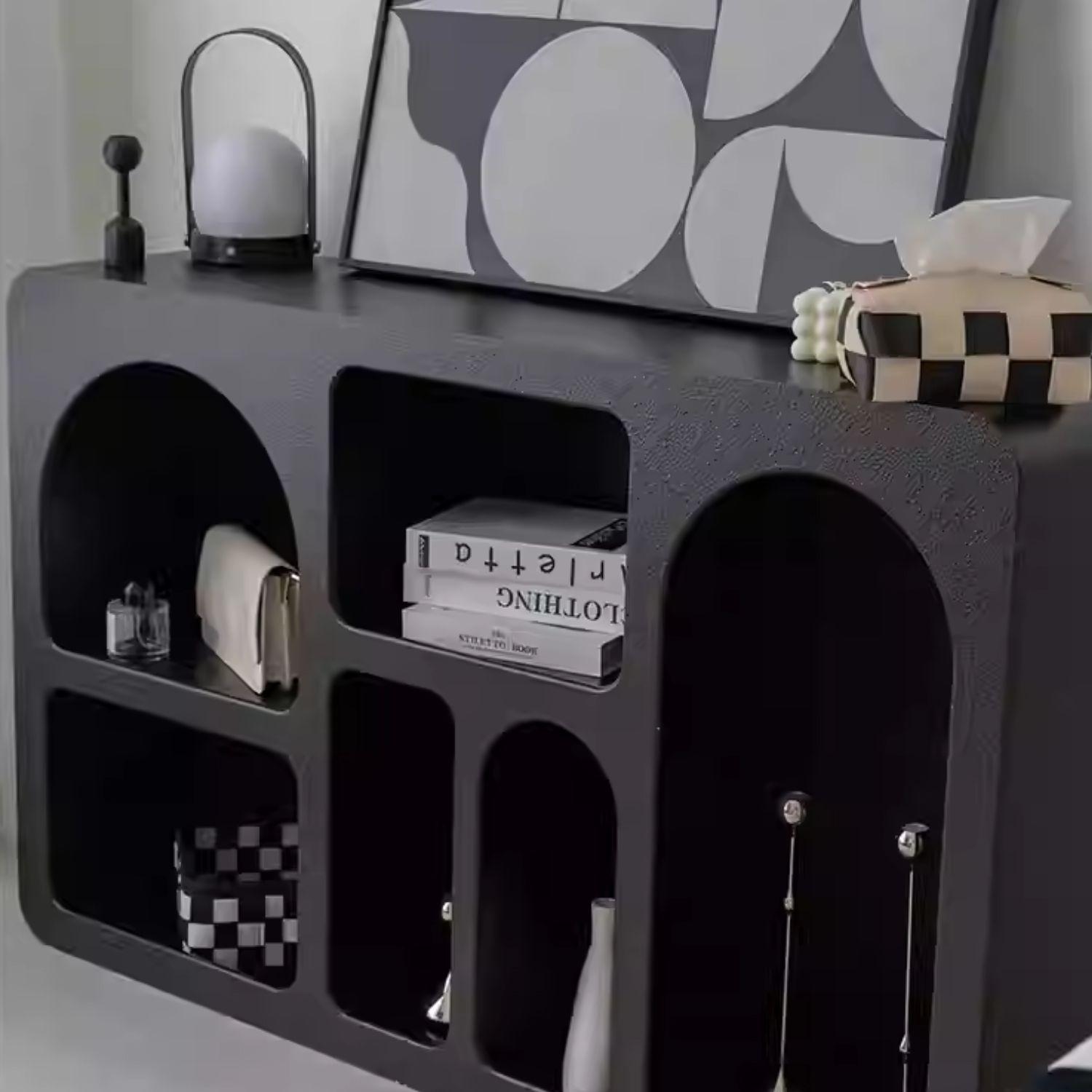 Aparador Organizador Geométrico Bogen Negro Mediano-9