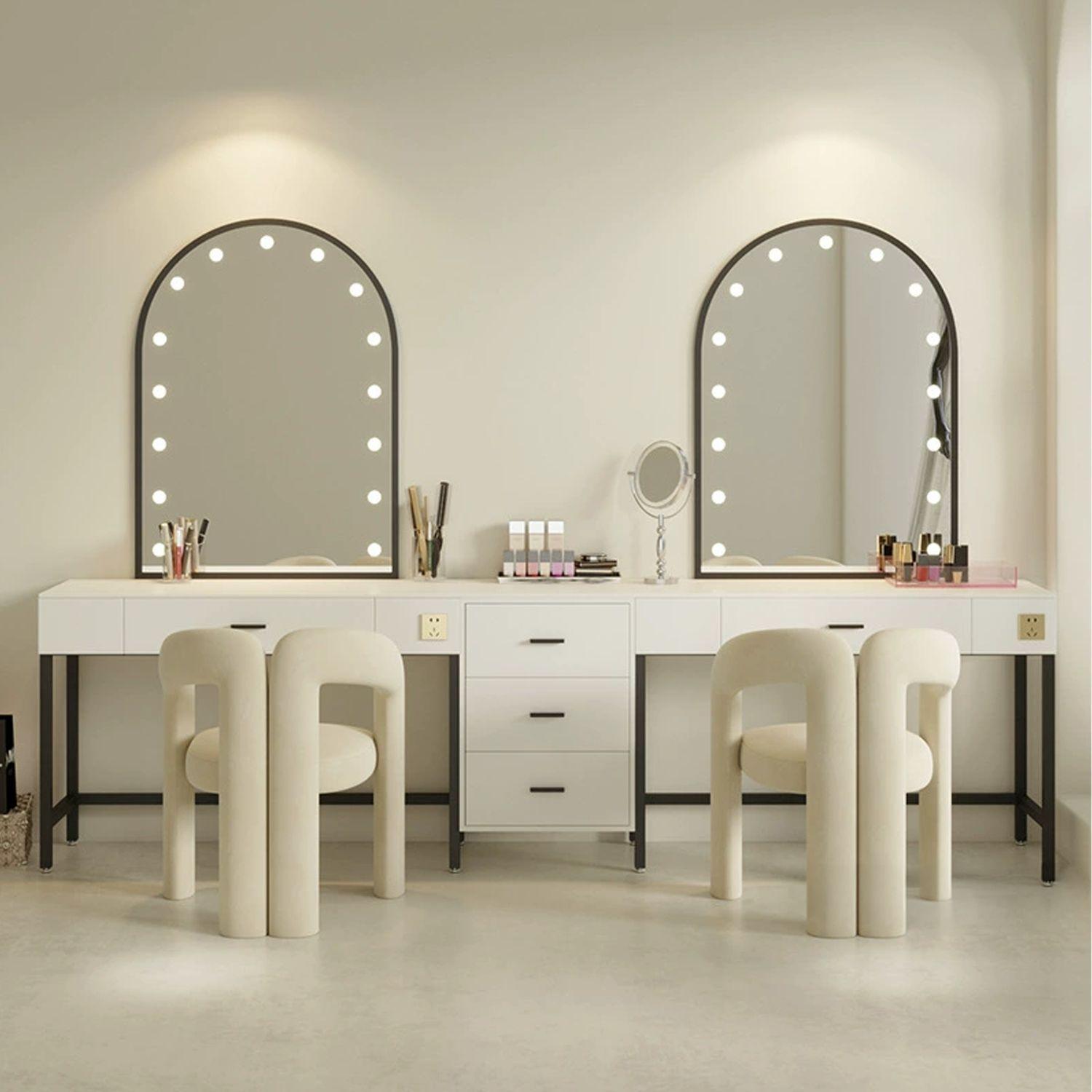 Silla Escandinava Terciopelo Blanco-3