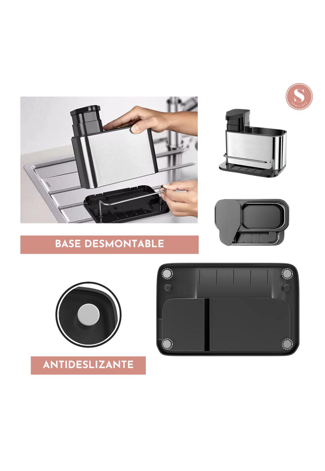 Dispensador De Jabón Lavalozas Con Organizador Y Soporte-2