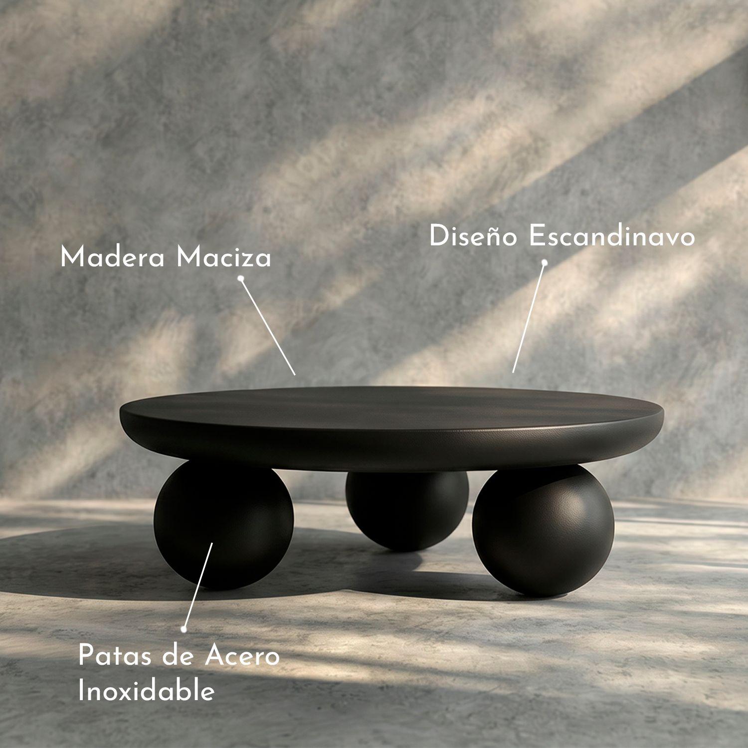 Mesa de Centro Orbis Madera Negra-3