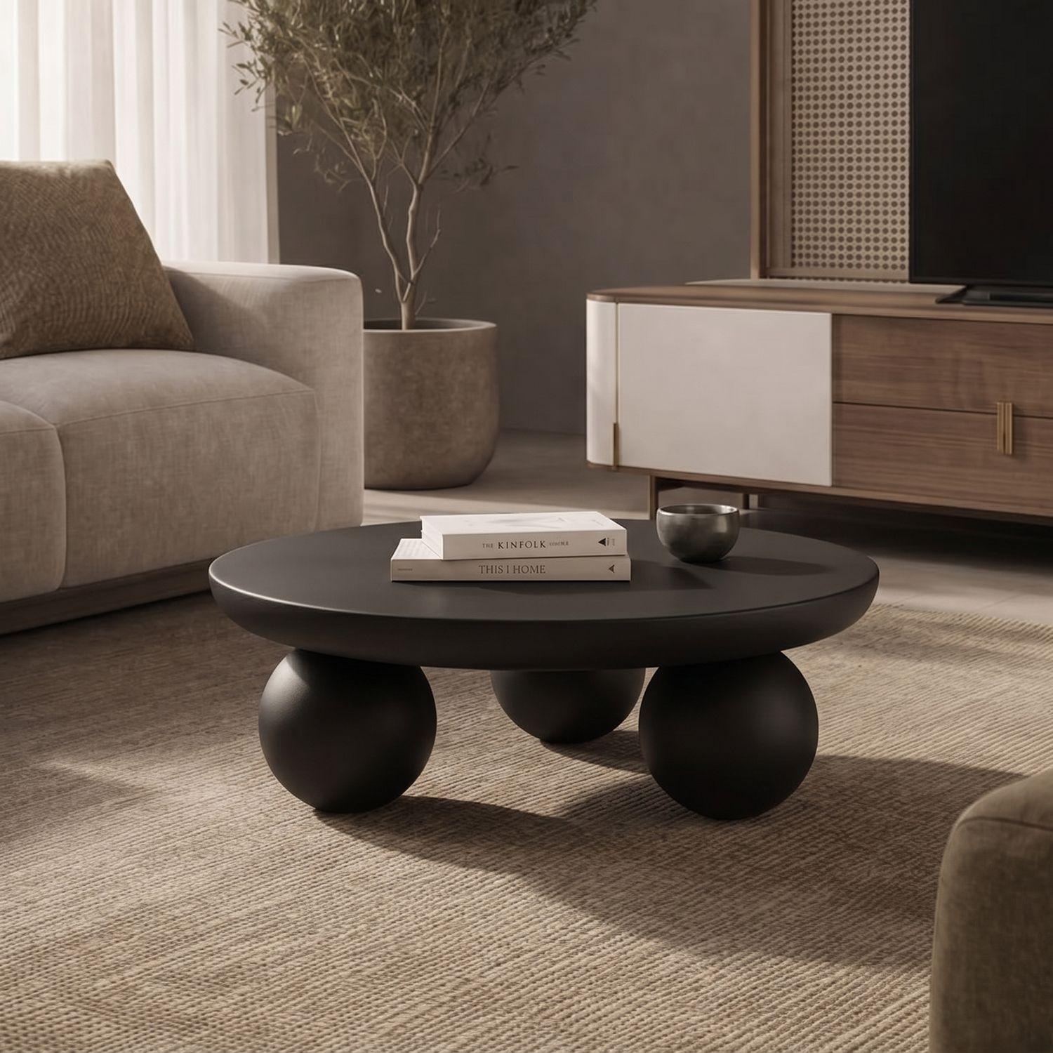 Mesa de Centro Orbis Madera Negra-5