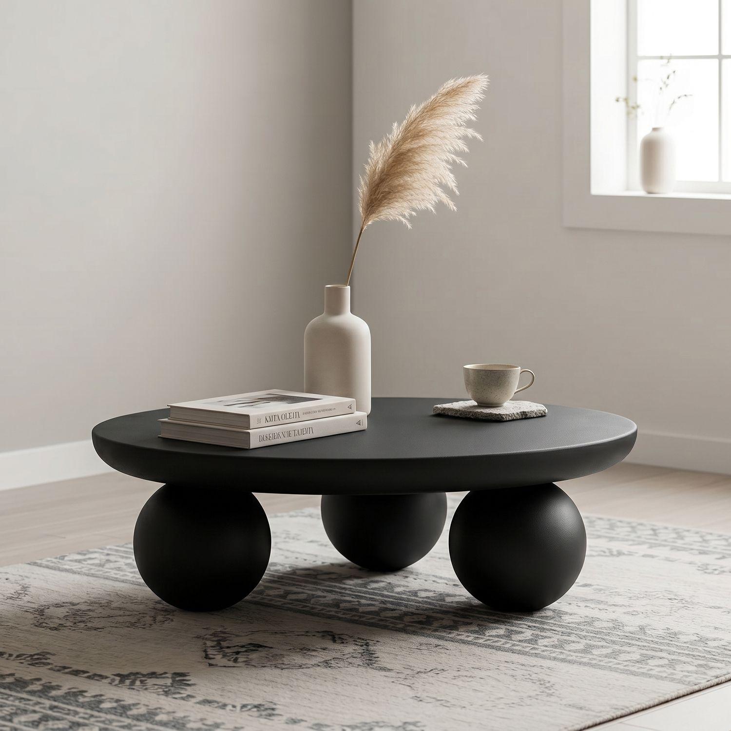 Mesa de Centro Orbis Madera Negra-6