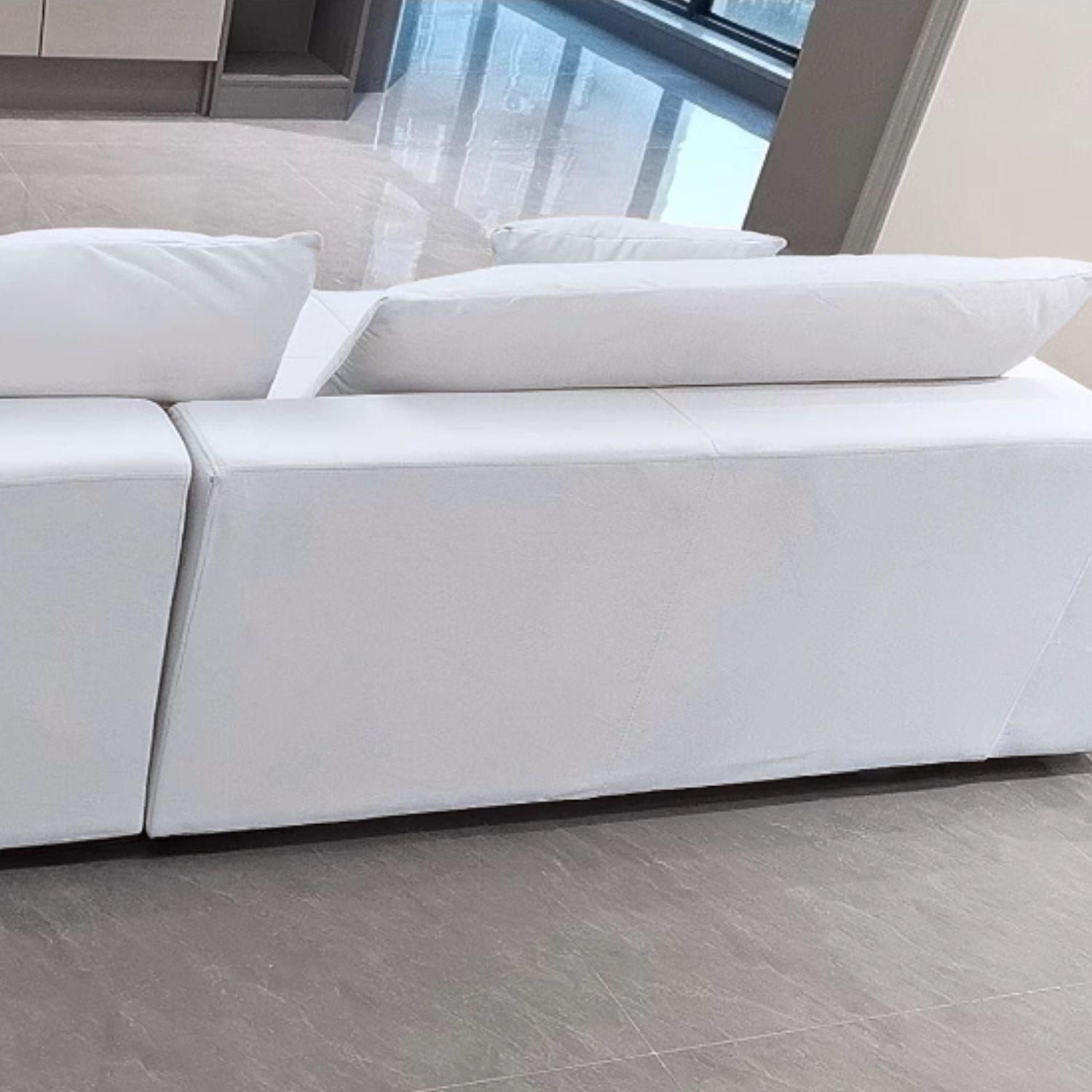 Sofá seccional moderno Lounge blanco de 300 cm-3