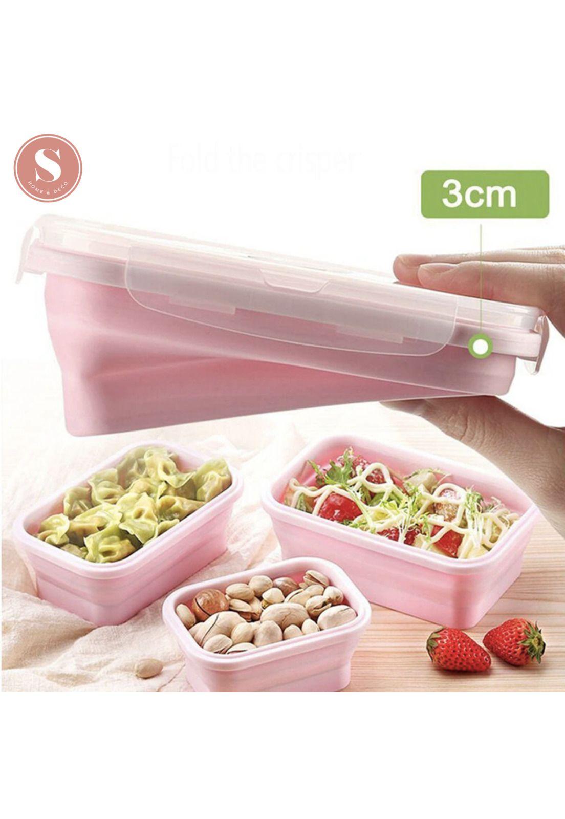 Contenedor Recipiente Tupper Plegable 800 ml Rectangular-4