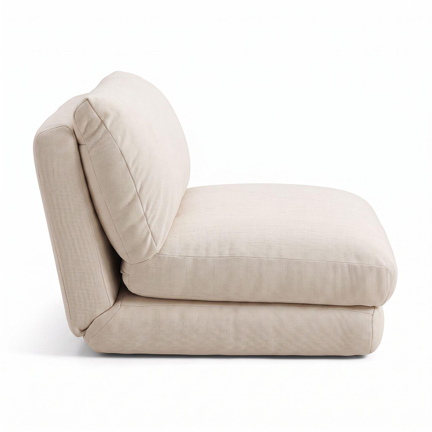 Sofá Cama Plegable Individual Lino Crema 1 Cuerp-9