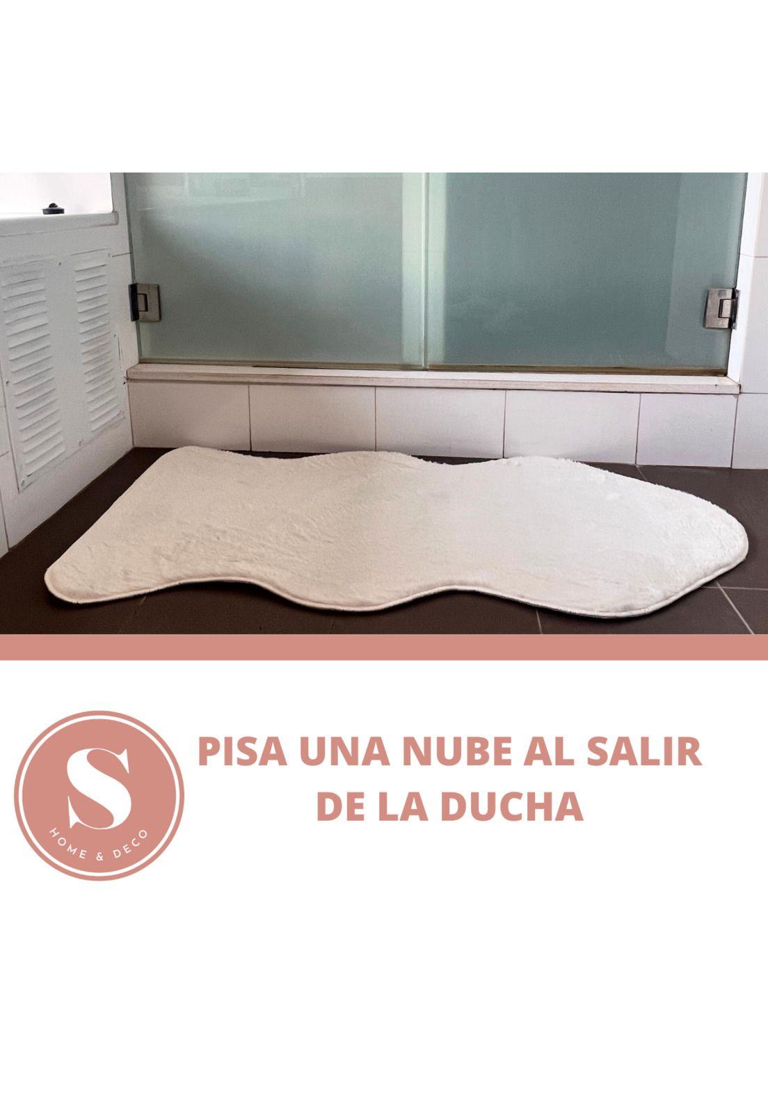 Alfombra De Baño Antideslizante Gris Rosa-3