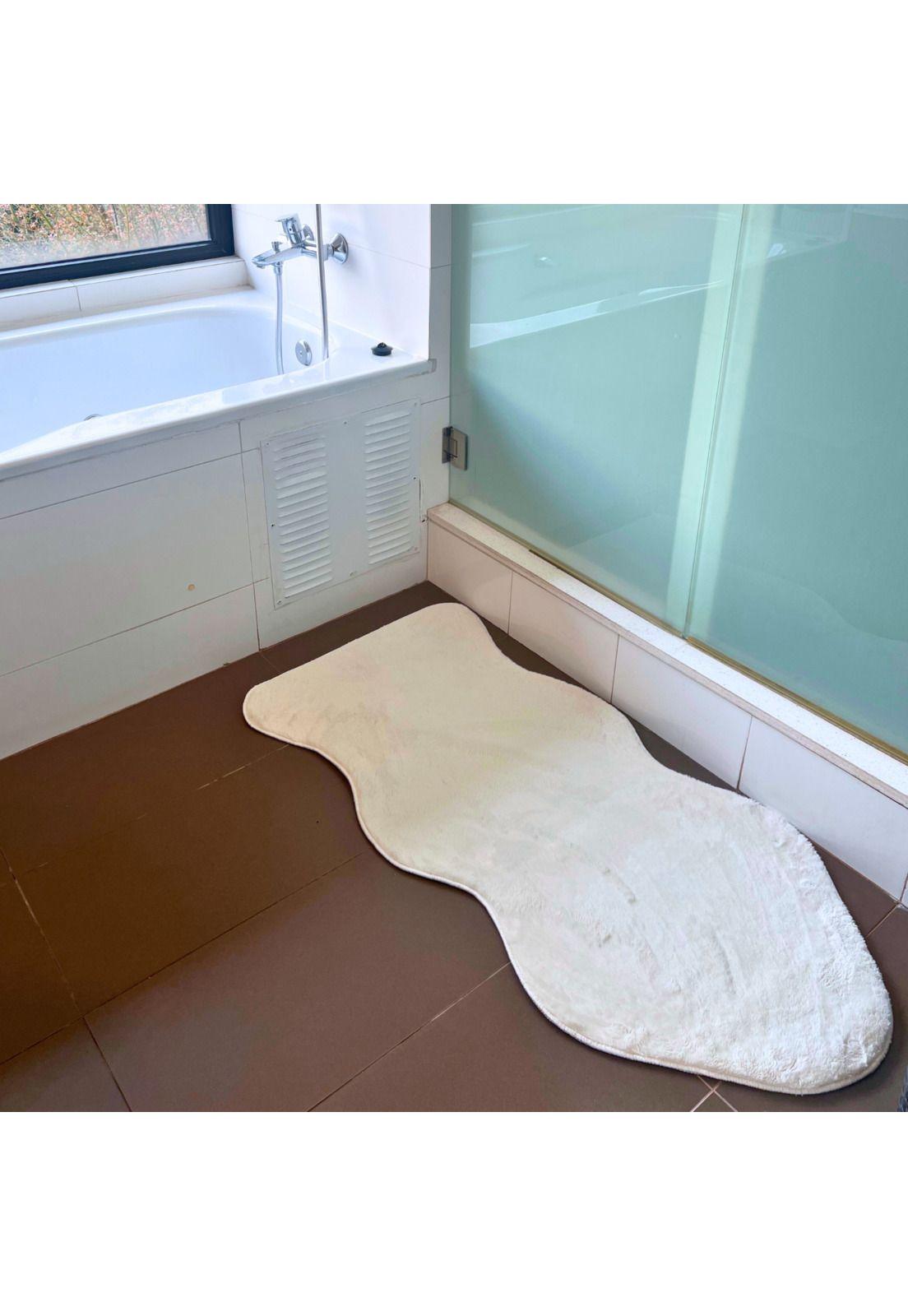 Alfombra De Baño Antideslizante Gris Rosa-4