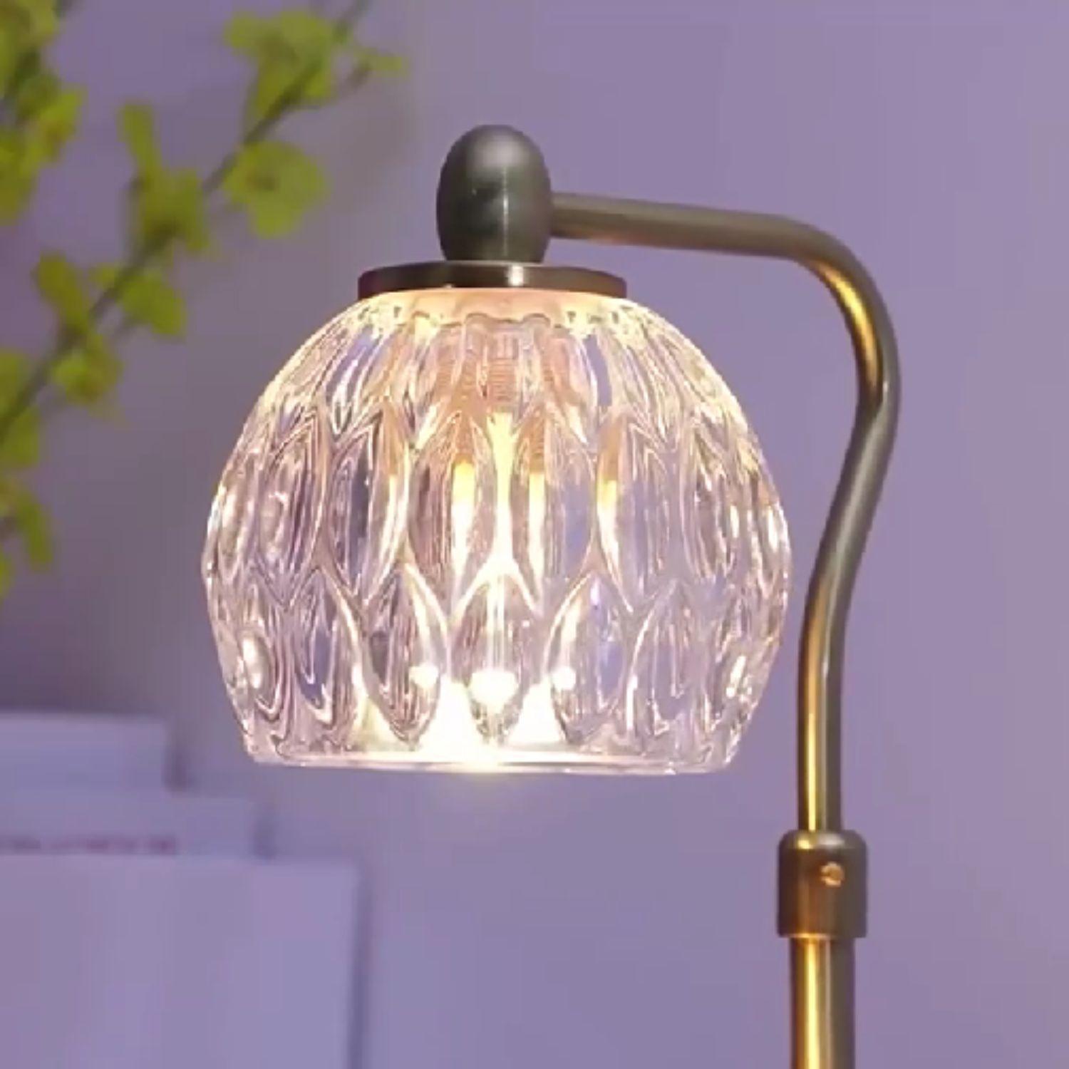 Lampara Calentadora de Velas Aromaticas Farol Dorado-4