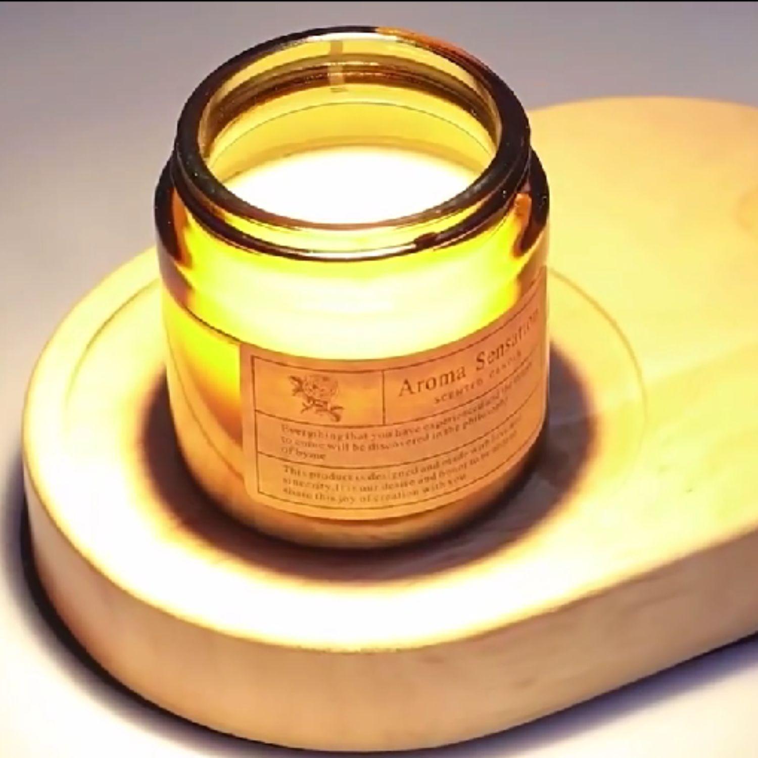 Lampara Calentadora de Velas Aromaticas Farol Dorado-6